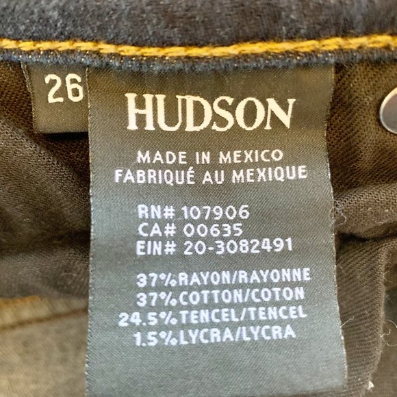 HUDSON Krista Super Skinny Jeans Dark Blue 26 - Picture 6 of 12